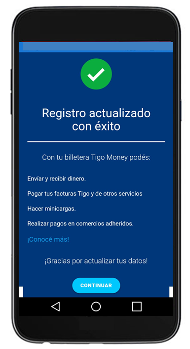 Registro de cédula_App Tigo Money8