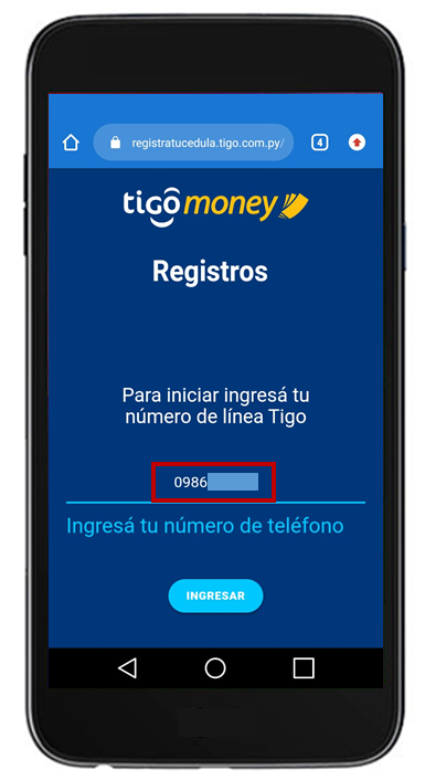 Registro de cédula_App Tigo Money1